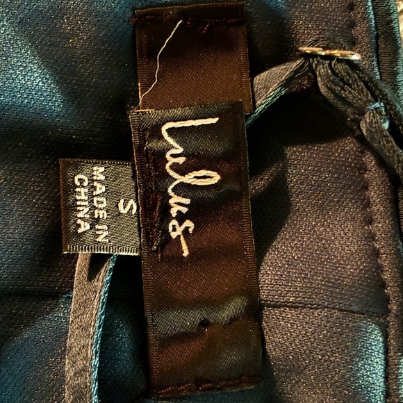 ⚫️ LULUS Glamorous Persona Teal Satin Pleated Sleeveless Tulip Maxi Dress - Picture 7 of 10